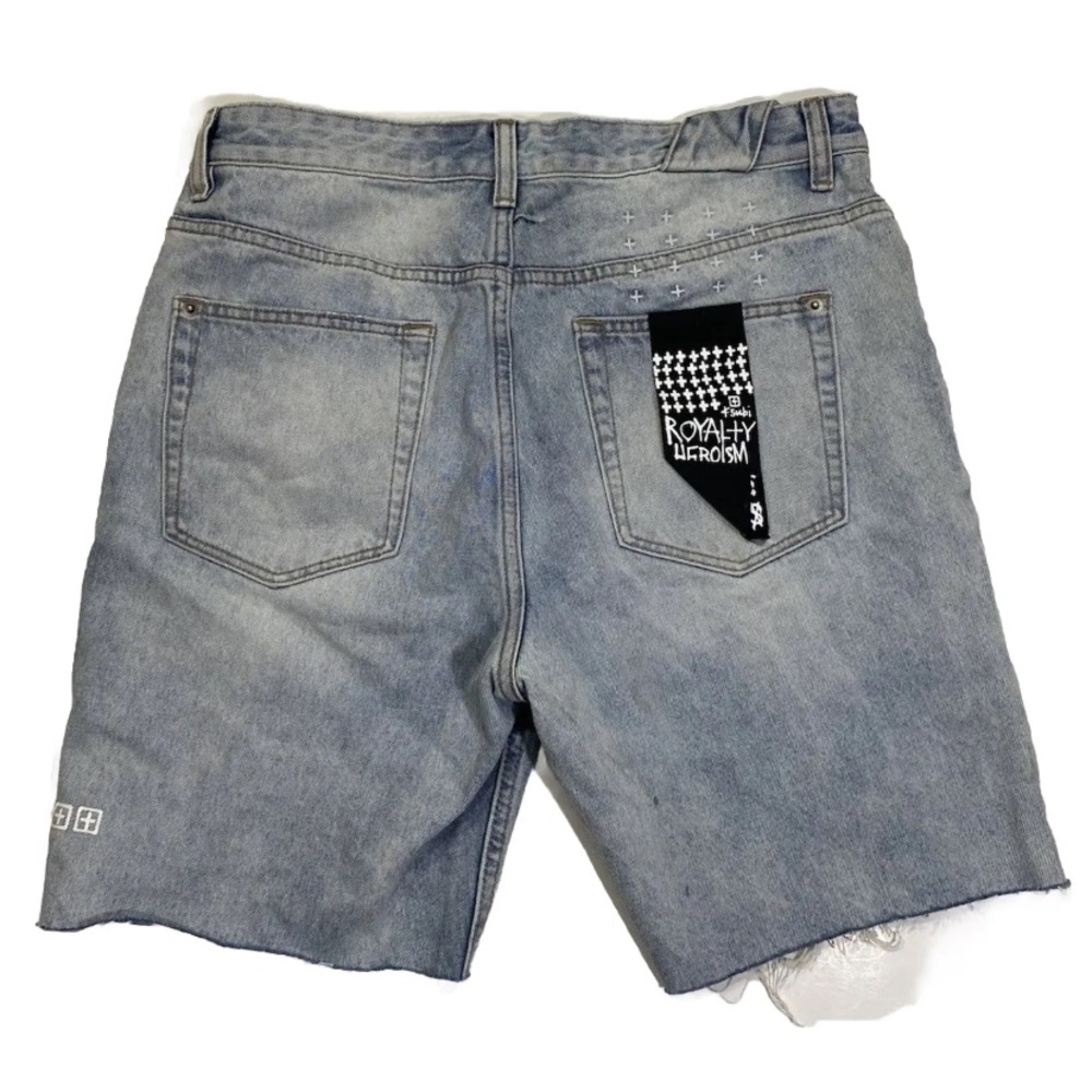 KSUBI Distressed Denim Jean Shorts Mens Size 33